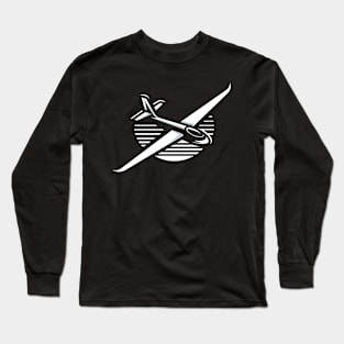 Glider Sailplane Biplane aerial floating soaring Long Sleeve T-Shirt